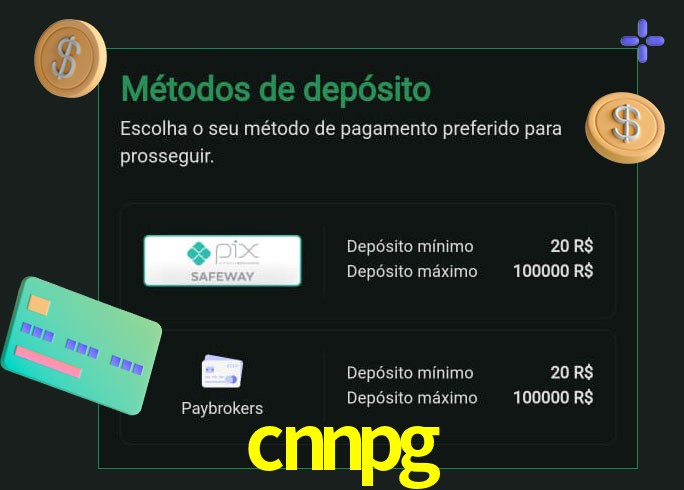 O cassino cnnpg oferece uma grande variedade de métodos de pagamento
